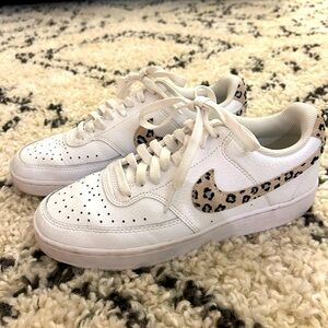 Nike Court Vision Low Leopard Swoosh. Size 8. Excellent condition, never worn.